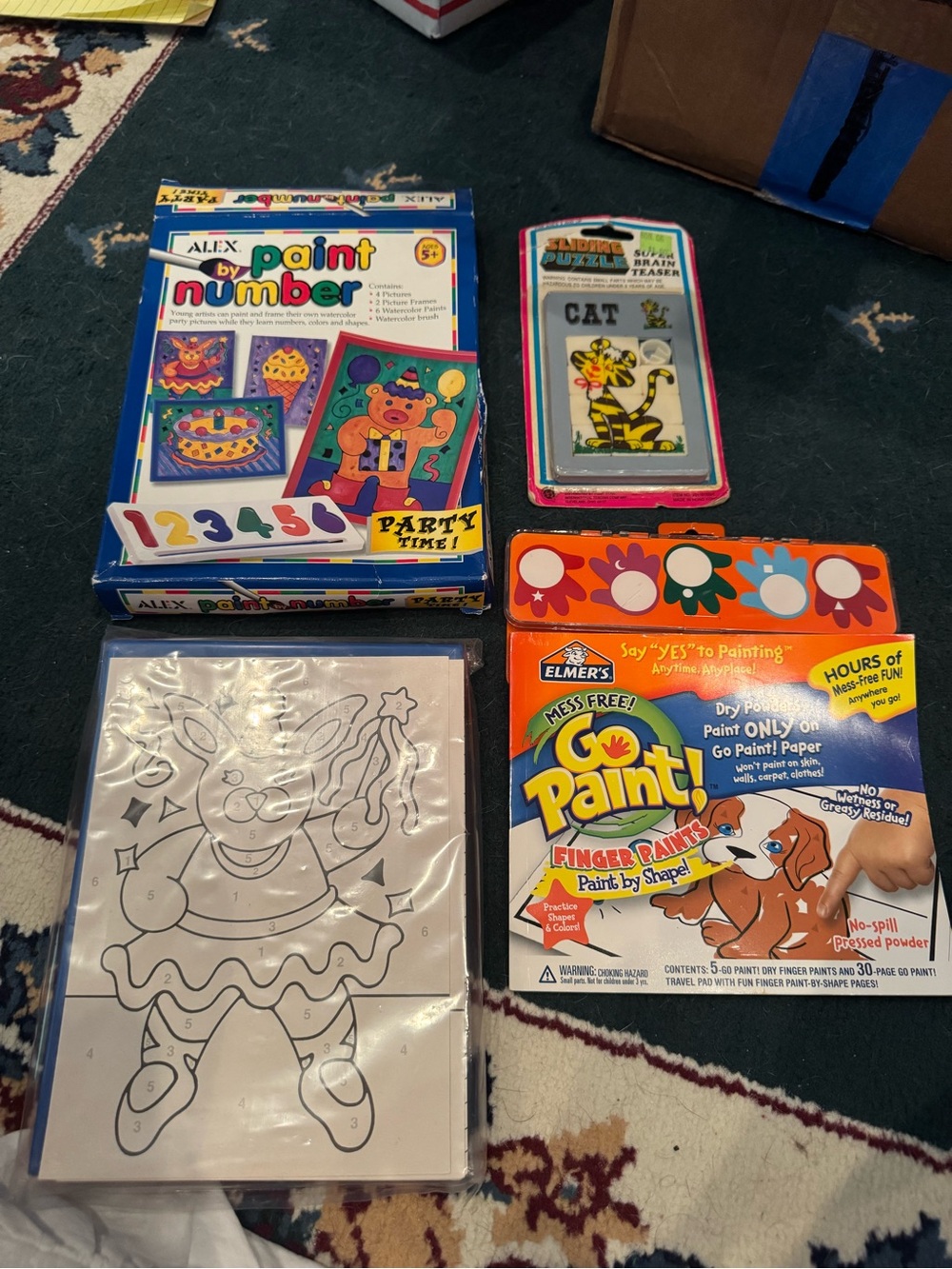 Go Paint! Finger Paint Set - Orange and others